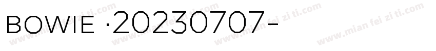 bowie ·20230707字体转换